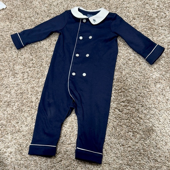 Ralph Lauren Baby Boys' Double Breasted Organic Cotton Coverall - Picture 1 of 11